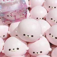 Hachimi Sakura Seal Squishy à remontée lente, anti-stress, en mousse PU, type Mochi