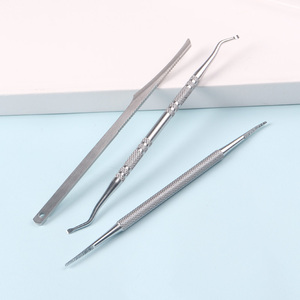 TSZS Offre Spéciale 3 pièces/boîte outil de nettoyage de manucure Salon de manucure ensemble de Correction d'orteil Double face 100% ongle incarné en acier inoxydable - Product Image 3