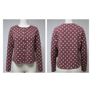 เสื้อคาร์ดิแกนแขนยาวผ้าวิสโคสผสมไนลอนเกรด 12GG คุณภาพเยี่ยม ติดกระดุม สำหรับผู้หญิง ขายส่ง - Product Image 1