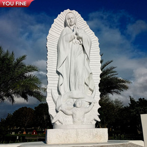 Grande statue en marbre de la Vierge <span class=keywords><strong>Marie</strong></span> Notre-Dame de Guadalupe, religieuse catholique, pour l'extérieur - Product Image 4