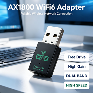 IFA01 มินิไวไฟไร้สาย WiFi 6 AX1800 ไดรเวอร์ฟรี ตัวรับสัญญาณ Wi-Fi แบบ USB ในตัว อะแดปเตอร์ BT 5.4 การ์ดเชื่อมต่อเครือข่าย - Product Image 4