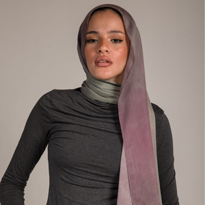 Premium Ombre Water Print Modal Hijab Soft Comfort Transpirable Ligero Tejido Modal Chal Ready Ship Gradient para musulmanes - Product Image 2