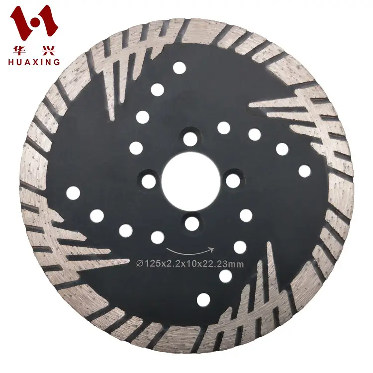 Huaxing granite, đá cẩm thạch, bê tông, gốm sứ 125mm tuabin Lưỡi Cưa Kim Cương công cụ