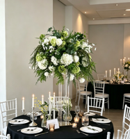 Bouquet de fleurs artificielles de luxe en soie de haute qualité, roses violettes, pour centres de table de mariage, décorations florales