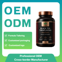 Capsules d'extrait de théaflavine de qualité supérieure, supplément cardiovasculaire à base de théaflavine dérivé du thé noir, supplément à base de plantes, ODM, vente en gros personnalisée
