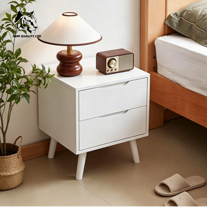 furniture factory good price customize huge stock ready to ship <b>bedside</b> cabinet new designed bedroom furniture wooden nightstand - Product Image 5