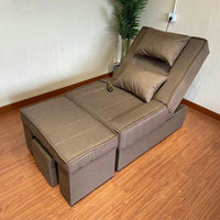 Fauteuil de pédicure moderne pour salon de beauté, chaise de spa massante, fauteuil inclinable de repos, lit de massage pour les pieds pour institut de beauté