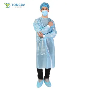 Isolation Gown Disposable Hospital Isolation Gown PP CPE SMS Surgical Gown