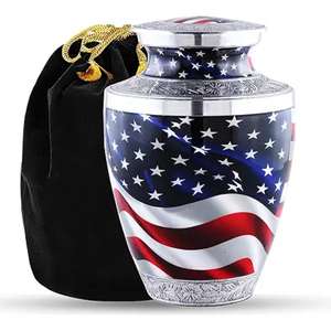 Urnas de cremación de metal hechas a mano de alta calidad personalizadas para cenizas, suministros funerarios, urnas de cremación de recuerdo del exportador indio - Product Image 3