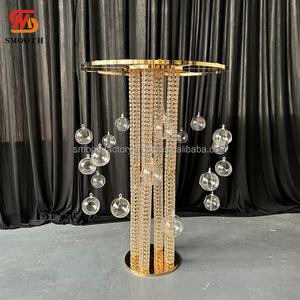 LEDA Soporte de Flores Redondo de Lujo Dorado de 100 cm de Altura para Mesa de Boda, Bola Decorativa Acrílica Colgante de Alta Calidad para Eventos - Product Image 3