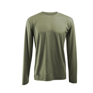 T-shirt décontracté en modal doux pour homme, vente en gros d'usine, printemps et automne, logo personnalisé, manches longues élastiques pour homme - Product Image 5