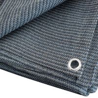 HDPE Grau-Blau Wohnwagen-Vorzeltteppich Camping-Bodenschutzmatte Zeltteppich mit Metallösen für Outdoor Camping 240g/m²