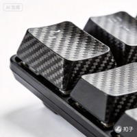Carbon Fiber Anti-Pill Batik Pattern Hexagon Style Very Lightweight Keyboard Keycaps-Accessories