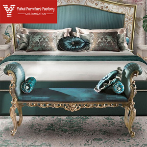 <span class=keywords><strong>Letto</strong></span> Matrimoniale di Lusso Europeo in <span class=keywords><strong>Legno</strong></span> Massello, <span class=keywords><strong>Intarsiato</strong></span> a Conchiglia in Stile Italiano, con Intaglio Floreale Originale Francese, per Villa - Product Image 4