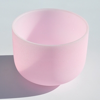 Ensemble de bols chantants en cristal arc-en-ciel pastel 7 chakras - Bols en quartz pur à 99,99 % avec 440 Hz/432 Hz pour la guérison des chakras et la relaxation profonde