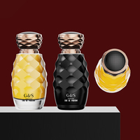 Flacons de parfum arabes en verre de luxe originaux, capacité 50 ml/100 ml, avec vaporisateur à pompe, marque de luxe noire