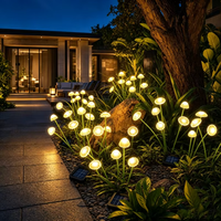 Décoration d'éclairage extérieur pour jardin, en forme de méduse, en plastique LED solaire, écologique, faite à la main, étanche