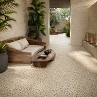 Revêtement de sol perméable en résine époxy transparente antidérapante résistant aux intempéries, pavés de galets de couleur naturelle pour terrasse et balcon