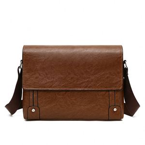 Nouvelle sacoche en PU horizontale décontractée, sac à bandoulière pour ordinateur portable, sac de travail pour homme - Product Image 1