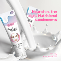 Masques faciaux, étiquettes privée, vente en gros, soins pour la peau, masque nettoyant naturel en or, fleur de lait, beurre de karité rose, boue, en argile, vente en gros
