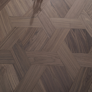 Parquet en bois d'ingénierie multicoque en noyer, lisse, durable, résistant aux rayures, de qualité rustique AB, 14 mm et 20 mm, conforme EN717-1, pour hôtel - Product Image 1