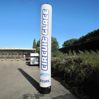 Colonne publicitaire gonflable extérieure étanche avec éclairage LED optionnel et souffleur