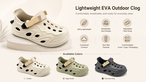 Claquettes de jardin pour hommes en EVA à bout rond - Antidérapantes, respirantes, légères, confortables, toutes saisons, sabots de jardin en EVA pour hommes - Product Image 5