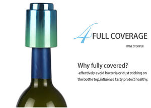 Nouveau design 2026 – Bouchon de bouteille de vin en silicone personnalisé effet ombré pour cadeaux de Noël et de Nouvel An - Product Image 2