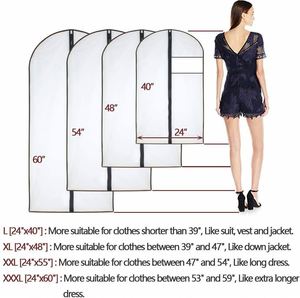 Housse de rangement suspendue personnalisée avec fermeture éclair pour vêtements, robes de mariée, sac de voyage en PEVA pour vêtements - Product Image 2