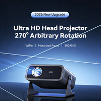 Mini projecteur LED portable Android 11, 720 HD, décodage 4K, double WiFi, mise au point électrique, home cinéma