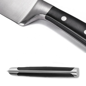 Ensemble <span class=keywords><strong>de</strong></span> couteaux <span class=keywords><strong>de</strong></span> cuisine professionnels Chef 3 Rivet, manche en pommeau <span class=keywords><strong>noir</strong></span>, poids lourd, 5 pièces, acier allemand forgé, bloc <span class=keywords><strong>de</strong></span> couteaux - Product Image 3