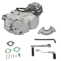 YX125 refroidisseur d'air alliage cylindre moteur pour Dirt Pit Bike Kik démarrage moteur Assy embrayage manuel Yinxiang125cc pour échantillon de moto