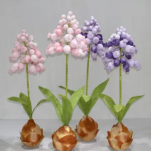 I227 Hyacinth Zwiebel basis Mehrfarbige riesige Hochzeits dekoration Blume Seide dekorative Blumen