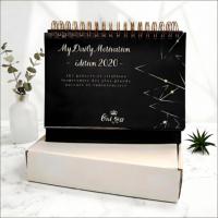 Calendrier de bureau personnalisé inspirant avec reliure spirale pour 365 jours, planificateur quotidien