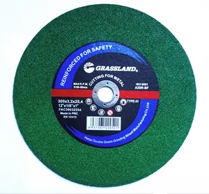 Cutting Wheels For Metal GRASSLAND 12 Inch 300 X 3.0 X25.4/32mm Cutting Disc Cut Off Wheel For Metal And Stainless Steel
