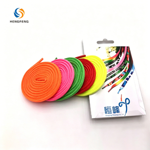 Lacets de baskets aux couleurs vives avec embouts en plastique, lacets en polyester tissé durables pour chaussures de sport <span class=keywords><strong>d</strong></span>écontractées - Product Image 4