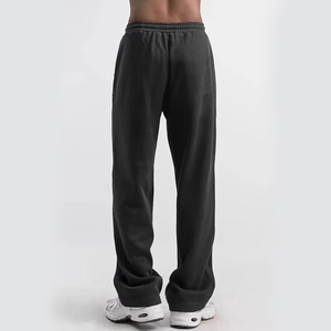 Pantalones Deportivos de Algodón Grueso para Hombre, Forrados de Felpa, con Logotipo Personalizado, Cintura Alta, Pierna Recta y Ancha, Estilo Casual - Product Image 6
