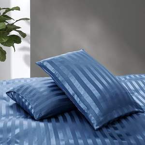 Nuova biancheria da letto in lino a righe lenzuolo <span class=keywords><strong>140x200</strong></span> piumini e copripiumini in seta - Product Image 4