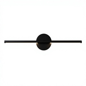 Minimalist Black Metal Wall <b>Lamp</b> LED <b>Warm</b> White Touch Dimmer Indoor Lighting Bathroom Bedroom Living Room - Product Image 2