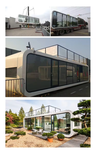 Cabina pequeña prefabricada Apple Cabin Mobile Home Cabina prefabricada con cocina y baño para hoteles y <span class=keywords><strong>Bed</strong></span> & breakfasts - Product Image 5