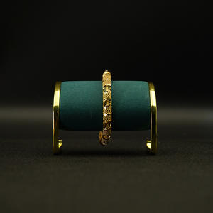 กำไลข้อมือผู้หญิงชุบทองแบบดรอปชิปปิ้ง สไตล์ดูไบ อินเดีย สำหรับเจ้าสาว ดีไซน์เรขาคณิตแบบโปร่ง ของขวัญ ขายส่ง - Product Image 4