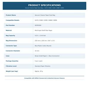 <span class=keywords><strong>Bolsas</strong></span> de Papel Desechables <span class=keywords><strong>para</strong></span> Aspiradoras <span class=keywords><strong>Nilfisk</strong></span> GM80 G90 GA70 GM90 GS80 GS81 820 950, Filtros <span class=keywords><strong>para</strong></span> Aspiradoras de Polvo y Líquidos - Product Image 3