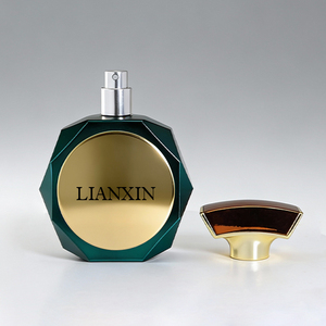 Flacon de parfum irrégulier de haute qualité 100 ml, flacon de parfum en verre métallique vintage de luxe, bouchon magnétique - Product Image 6