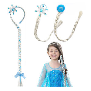 All'ingrosso bambini blu bianco neve congelata espressione crespo Twist intrecciare le estensioni dei capelli coda di cavallo <span class=keywords><strong>per</strong></span> le bambine - Product Image 2