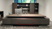 Bureau d'ordinateur de luxe en bois massif peu encombrant en forme de L avec tiroirs de rangement et bordure en PVC pour