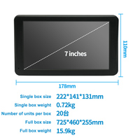 Autoradio portable sans fil avec écran tactile HD 7 pouces, CarPlay et Android Auto, GPS, support tableau de bord, lecteur MP5