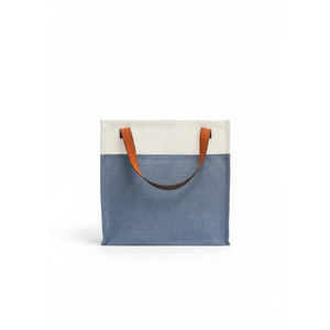 กระเป๋าโท้ทผ้าปอกระเจาสองสีสำหรับใช้ในเมือง ขายส่ง แบบกำหนดเอง เป็นมิตรกับสิ่งแวดล้อม ใช้ซ้ำได้สำหรับการช้อปปิ้ง - Product Image 1