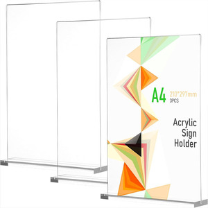 Tùy chỉnh kích thước Acrylic giữ dấu, hai mặt hiển thị đứng Bảng Menu hiển thị đứng t hình máy tính để bàn hiển thị đứng - Product Image 5