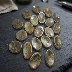 Piedras preciosas Vazonite Worry Stones Artesanías de piedra semipreciosa natural para Feng Shui Decorativo para aliviar el estrés - Product Image 2