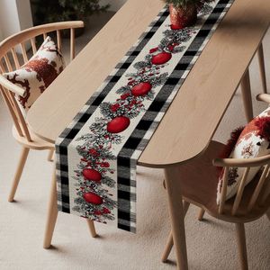 Cross-border Printed Woven Christmas <b>Table</b> Runner Festive Home Party Kitchen Dining <b>Table</b> Decoration <b>Cloth</b> Waterproof - Product Image 2